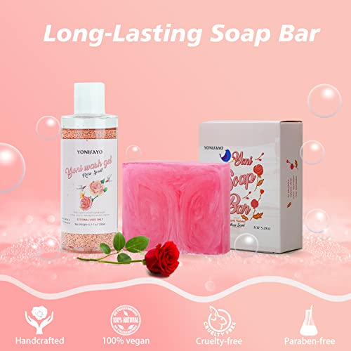 Yoni Wash & Yoni Oil & Yoni Soap for Women Set, 5.29oz Yoni Soap Bar, 2 * 30ml Feminine Oil, 6.7 fl.oz - AB Mystery