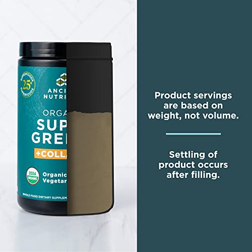 Ancient Nutrition Supergreens Powder, Organic Superfood Powder with Collagen - AB Mystery