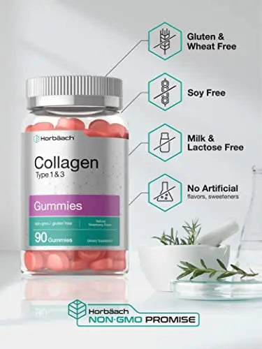 Hydrolyzed Collagen Gummies | 90 Count | Strawberry Flavored Gummy Supplement - AB Mystery