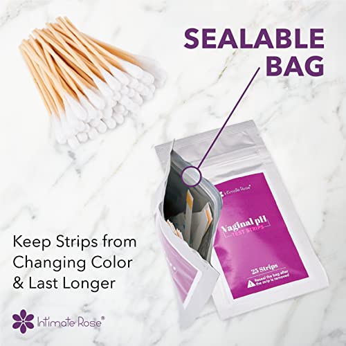 Intimate Rose Boric Acid Suppositories and pH Test Strips for Women (50 Strips) Bundle. - AB Mystery