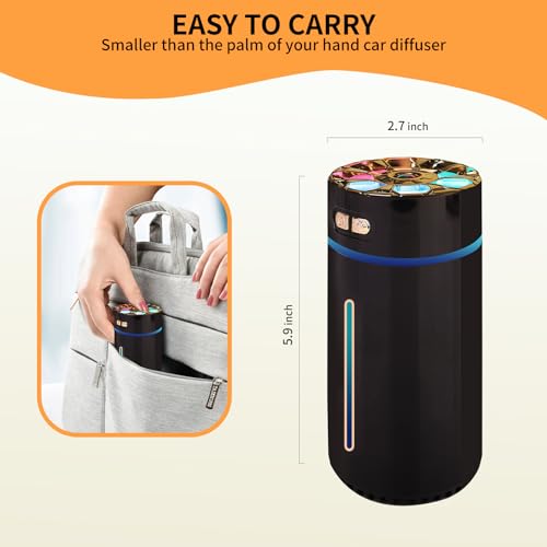 Car Diffuser,Rechargeable car Diffuser air freshener,Humidifier Aromatherapy for car - AB Mystery