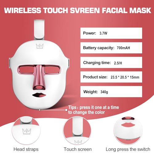 Red Light Therapy M-Ask Red Light Facial M-Ask Red Light Therapy for Face 7-1 Colors Light for Face Home Use - AB Mystery