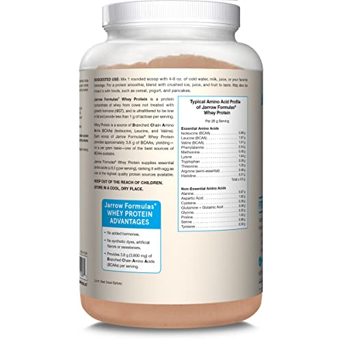 Jarrow Formulas Whey Protein With 18 g of Protein, 3.8 g of BCAAs, & Glutamine, Dietary - AB Mystery