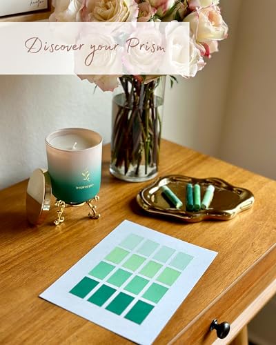 Inspired Picks Refreshing Green Candle – Wood Sage & Sea Salt w/Gold Stemmed Leaves Symbol - AB Mystery