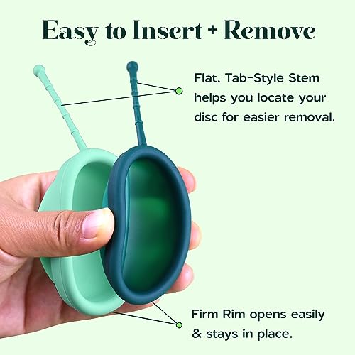 SHORDY Reusable Menstrual Disc Set of 2 (Small & Large), 100% Medical-Grade Silicone, Flexible - AB Mystery