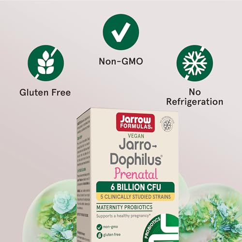 Jarrow Formulas Jarro-Dophilus Prenatal Maternity Probiotics for Pregnant Women Jarrow Formulas