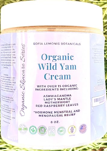 Organic Wild Yam Cream 15 Vitamins & Herbs Hormonal PCOS Menopause Period relief - AB Mystery