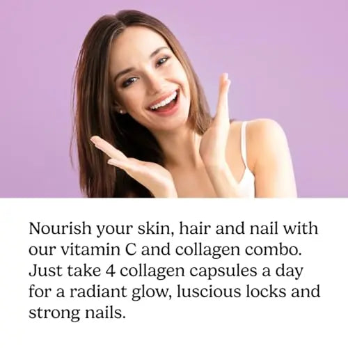 Humanz Collagen Capsules - Marine Collagen with Vitamin C - Collagen Supplements for Women & Men - AB Mystery