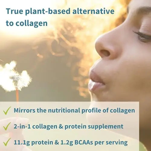 Vegan Collagen Powder, Plant-Based Peptide Protein Supplement with Glycine, 21 Amino Acids & Vitamin C, Complete Collagen - AB Mystery