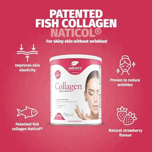 Nature's Finest by Nutrisslim Collagen Skincare | Fish Collagen Powder Naticol (5000mg) with MSM, Vitamin C, Ashwagandha - AB Mystery