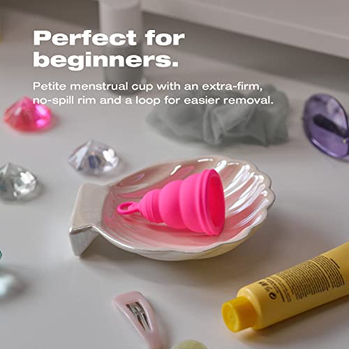 Intimina Lily Cup One - Collapsible Disposable Menstrual Cups for Beginners, Small Menstrual Cup - AB Mystery