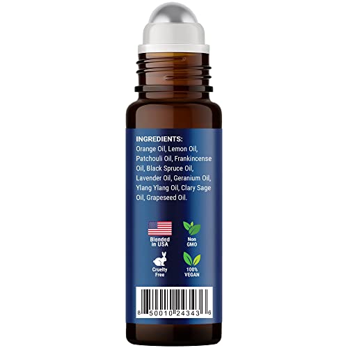 Stress Ease Essential Oil Roll On Blend 10ml - Natural Stress Relief Essential Oils Roll - AB Mystery