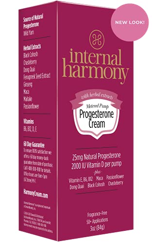 Internal Harmony Progesterone Cream, Contains Natural USP Bioidentical Progesterone - AB Mystery