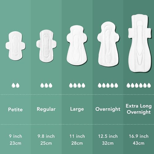 Rael Pads for Women, Organic Cotton Cover - Period Pads with Wings, Feminine Care, Sanitary Napkins - AB Mystery