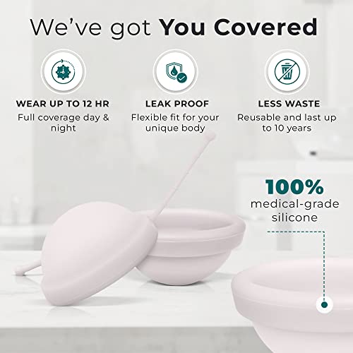 EcoBlossom Reusable Menstrual Disc with Removal String - The Most Reliable Medical Grade Silicone - AB Mystery