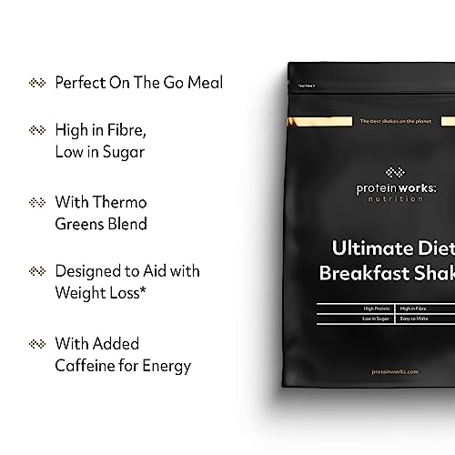 Protein Works - Ultimate Diet Breakfast Shake | Low Calorie Breakfast Shake | Low Sugar High Protein Breakfast Protein Works