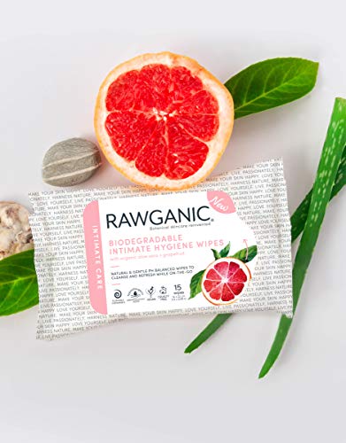 RAWGANIC Gentle Organic Intimate Hygiene Feminine Wipes, Hypoallergenic, Alcohol Free - AB Mystery