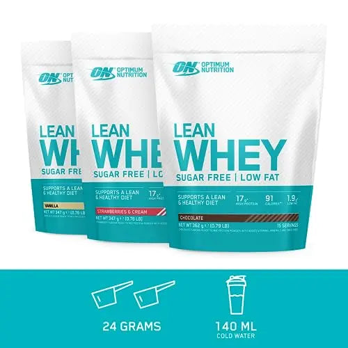 Optimum Nutrition Lean Whey Protein Powder, Low Fat, Sugar Free Diet Protein Powder Optimum Nutrition