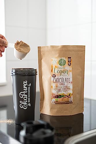 Ekopura Natural Vegan Protein - Chocolate - 500g | 76% Protein | 100% Plant-Based Ingredients Ekopura