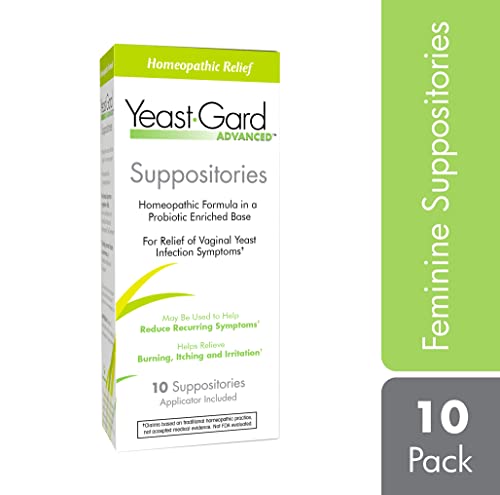 YeastGard Advanced Homeopathic Yeast Infection Vaginal Suppositories - 10 count Box - AB Mystery
