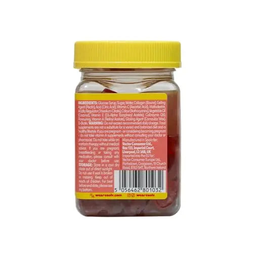 Collagen Peptides CoQ10 Vitamin Gummies. Vitamins A C Supplement, Biotin. Supports Collegen SOLV