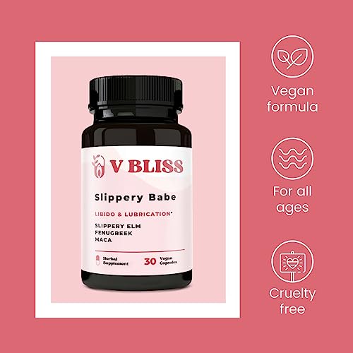 V Bliss Slippery Babe Vaginal Moisturizer Capsules | Relieves Vaginal Dryness with Slippery Elm - AB Mystery