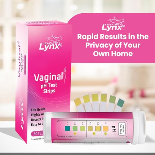 5-Minute Vaginal pH Test Kit for Women - 50 Premium-Quality Vaginal Heath pH Test Strips Included - AB Mystery