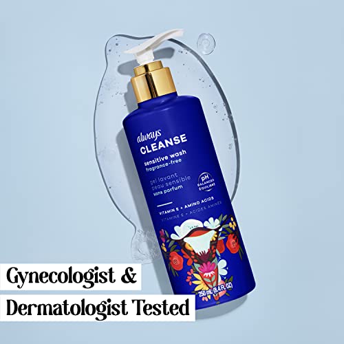 Always Cleanse Feminine Intimate Wash For Women, Ph Balanced For Sensitive Skin, Fragrance-Free - AB Mystery