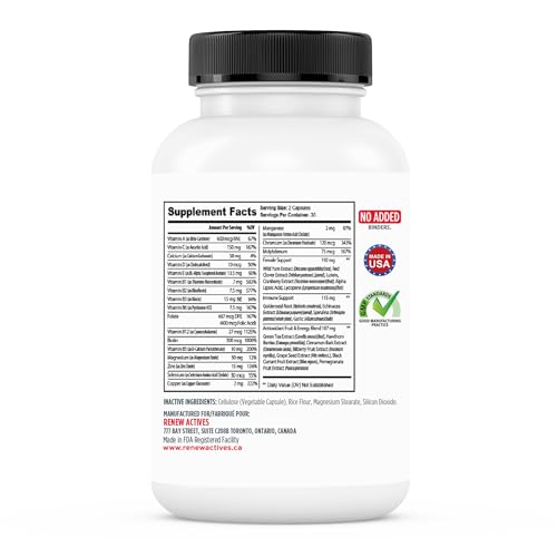 Renew Actives Women's Multi-Vitamin & Antioxidant: Daily Health Supplement for Woman - AB Mystery