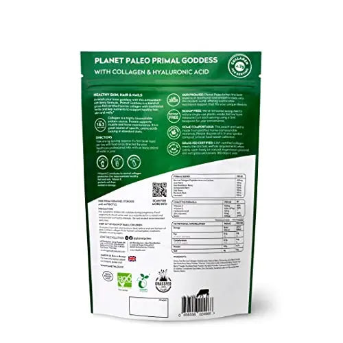 Planet Paleo Primal Goddess -Pure Collagen with Hyaluronic Acid and Zinc (210g, 35 Servings) - AB Mystery