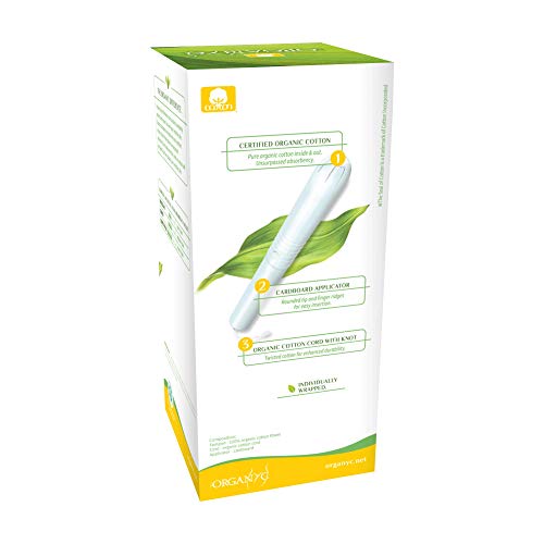 ORGANYC Hypoallergenic 100% Organic Cotton Internal Tampons with Applicator, REGULAR, 16-count - AB Mystery