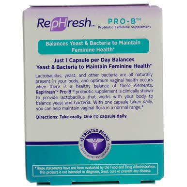 RepHresh Pro-B Vaginal Probiotic Feminine Supplement One Bottle 30 Count - AB Mystery