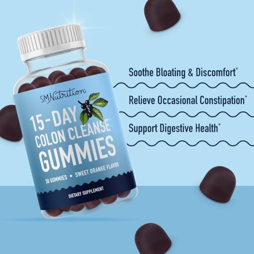 15 Day Colon Cleanse & Detox Gummies | Occasional Constipation & Bloating Relief - AB Mystery