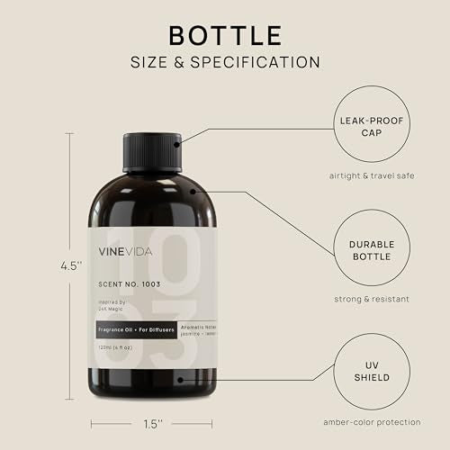 VINEVIDA [4 Fl Oz] Scent NO. 1003 Fragrance Oil for Cold Air Diffusers, Aromatic - AB Mystery