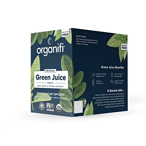 Organifi: GO Packs - Green Juice - Organic Superfood Supplement Powder - 30 Count - AB Mystery