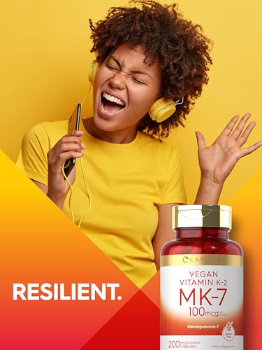 Carlyle Vitamin K2 MK7 100mcg | 200 Vegan Capsules | Menaquinone-7 Supplement - AB Mystery
