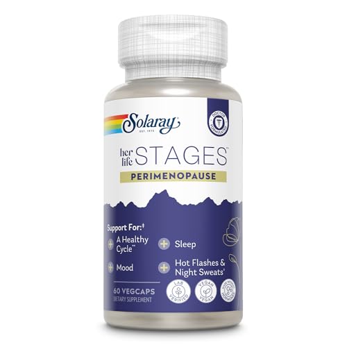 Solaray Perimenopause her Life Stages - Perimenopause Supplements Women - Hot Flashes