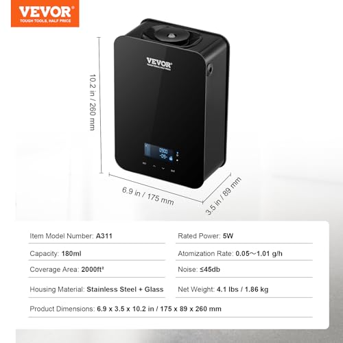 VEVOR Upgrade HVAC Scent Diffuser, Smart Scent Air Machine for Home, 180ML with Cold Air Technology - AB Mystery