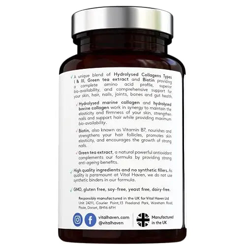 Advanced Collagen Complex - Hydrolised Marine Collagen (Type I) + Hydrolised Bovine Grass - AB Mystery