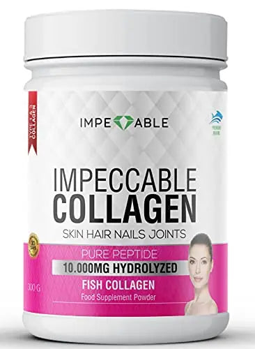 IMPECCABLE Collagen Premium 10.000 mg Pure peptide hydrolyzed Marine Collagen Powder