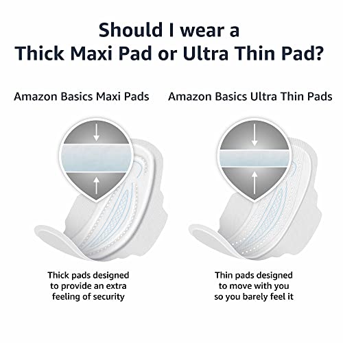 Amazon Basics Ultra Thin Pads with Flexi-Wings for Periods, Extra Long Length, Super Absorbency - AB Mystery