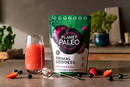 Planet Paleo Primal Goddess -Pure Collagen with Hyaluronic Acid and Zinc (210g, 35 Servings) - AB Mystery