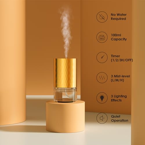 Airversa Waterless Diffuser for Essential Oil 100ml Capacity Battery Operated Aromatherapy - AB Mystery