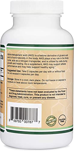 AKG Supplement (Alpha Ketoglutaric Acid) 1,000mg Per Serving (180 Capsules) Different - AB Mystery