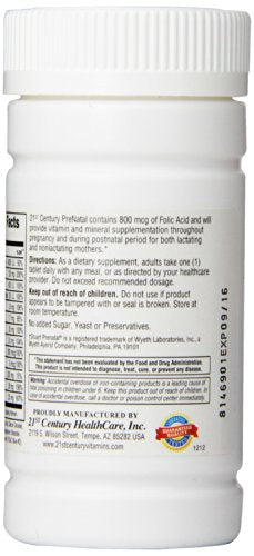 21st Century Prenatal Tablets, 60 Count (Pack of 3) 21st Century