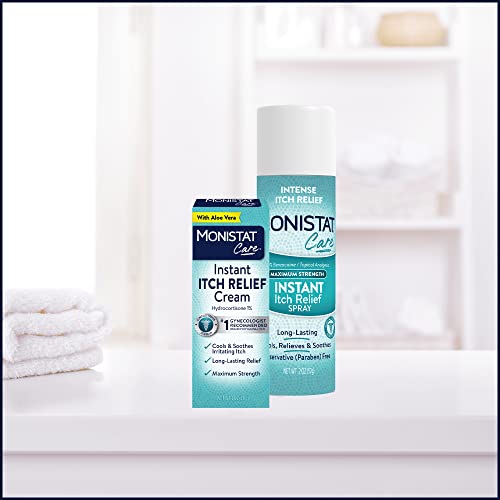 Monistat Instant Itch Relief Spray for Women, Maximum Strength Feminine Itch Care, 2 oz - AB Mystery