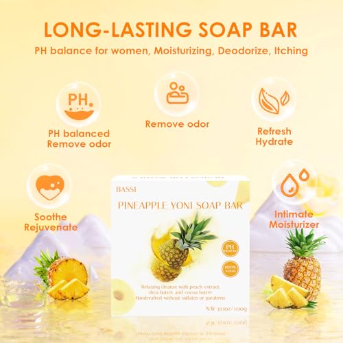 2 PCS Yoni Soap Bars Feminine Wash, 100% Natural Organic Yoni Bar Soap for Women Ph Balance Yoni - AB Mystery