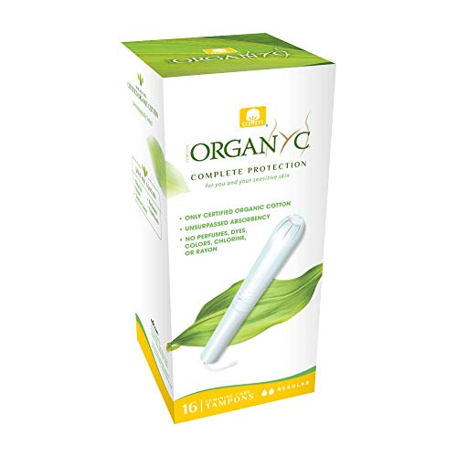 ORGANYC Hypoallergenic 100% Organic Cotton Internal Tampons with Applicator, REGULAR, 16-count - AB Mystery