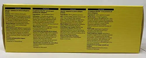 Gelita | Gold Leaf Gelatine | 500 Leaves | Allergen Free | Ideal for Thickening or jellification - AB Mystery