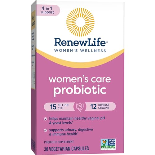 Renew Life Women's Probiotic Capsules, Supports pH Balance for Women, Vaginal, Urinary - AB Mystery